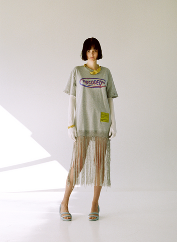 TEE FRINGE DRESS