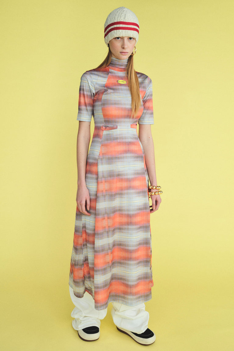 TV SCREEN PRINT JERSEY DRESS