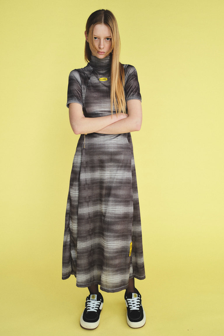 TV SCREEN PRINT JERSEY DRESS