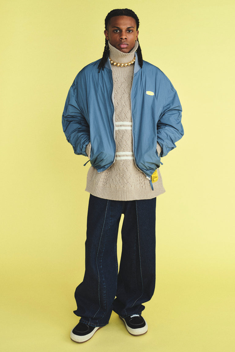 REVERSIBLE NYLON BOMBER JACKET