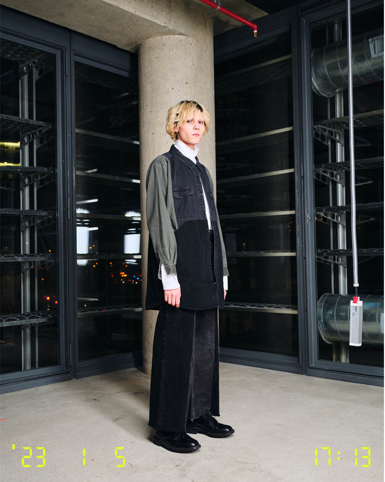 Mix Shirt Dress Heavy Cotton