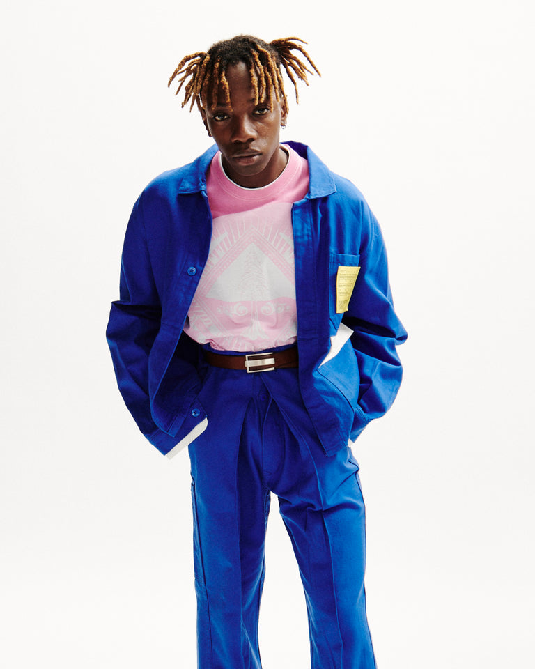 Cropped Worker Blue Jacket