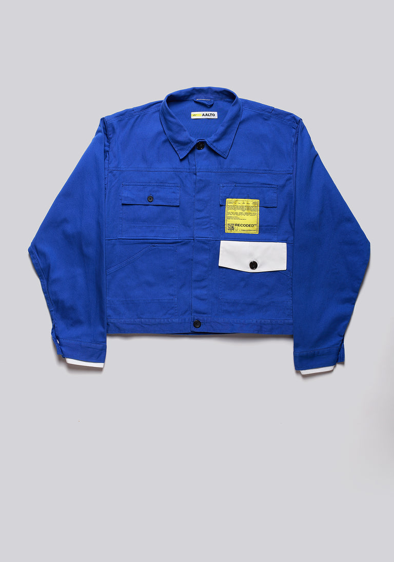 Cropped Worker Blue Jacket