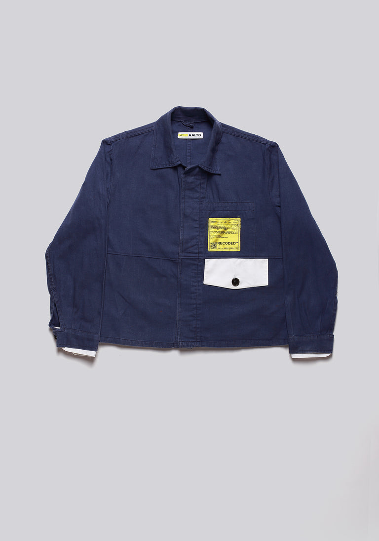 Cropped Worker Blue Jacket