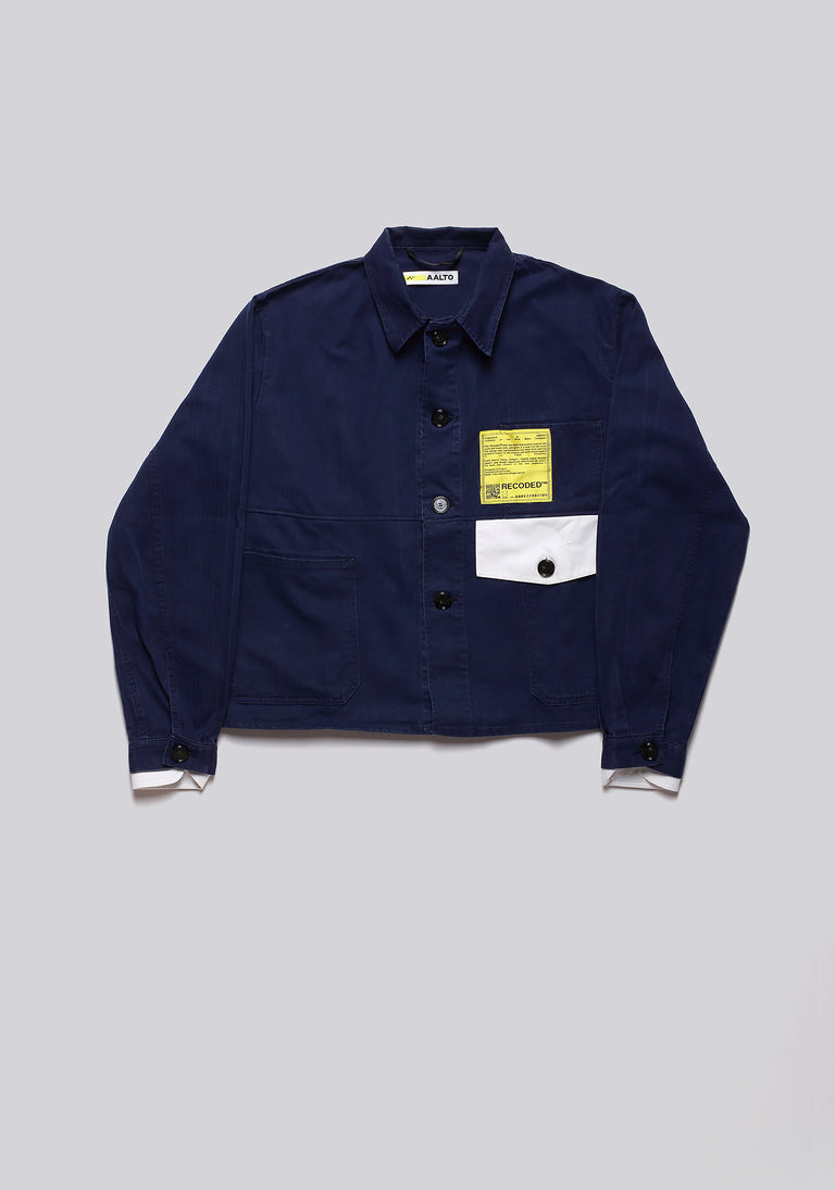 Cropped Worker Blue Jacket
