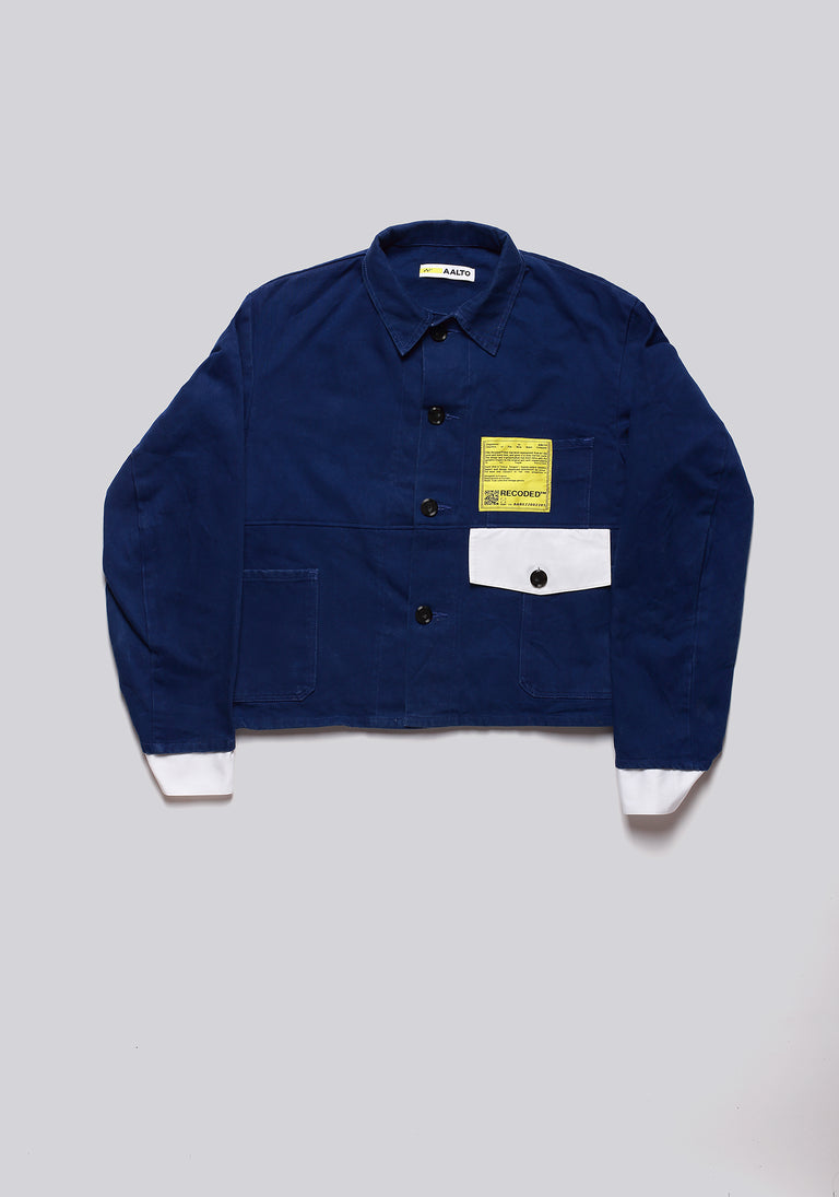 Cropped Worker Blue Jacket