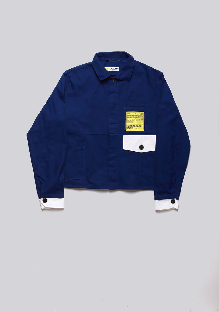 Cropped Worker Blue Jacket