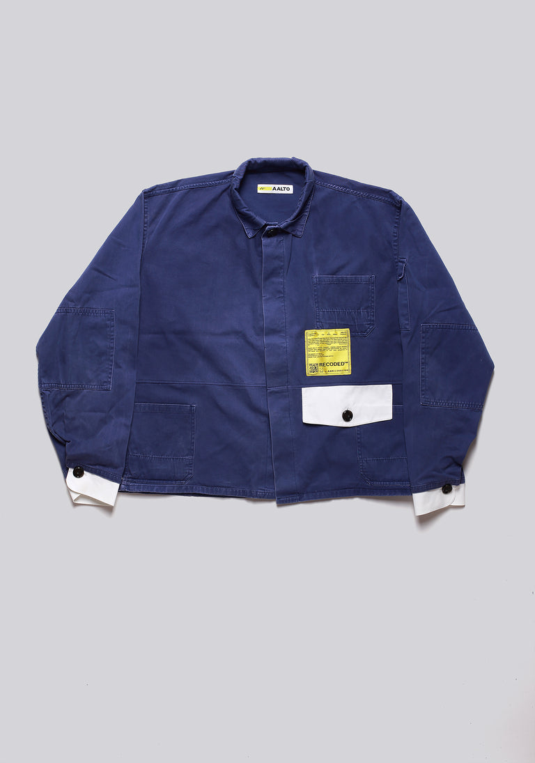 Cropped Worker Blue Jacket