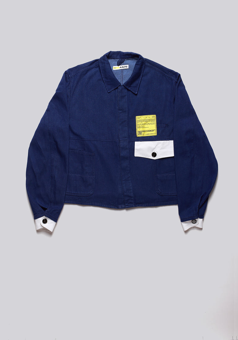Cropped Worker Blue Jacket