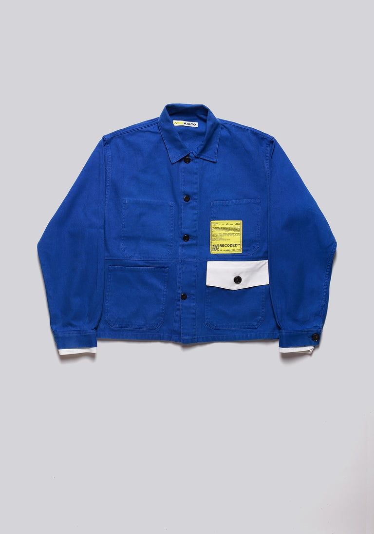 Cropped Worker Blue Jacket