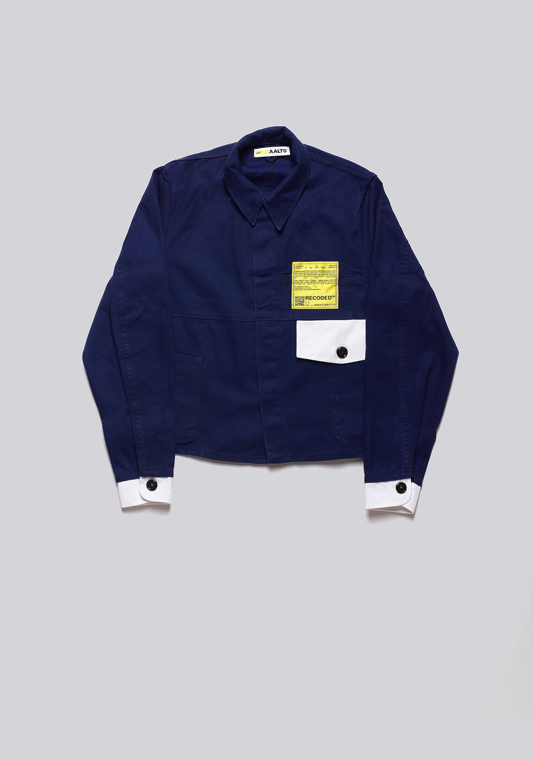 Cropped Worker Blue Jacket