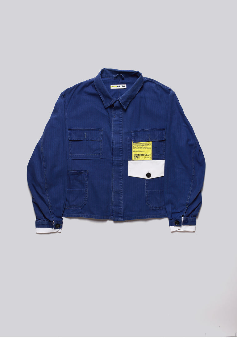 Cropped Worker Blue Jacket