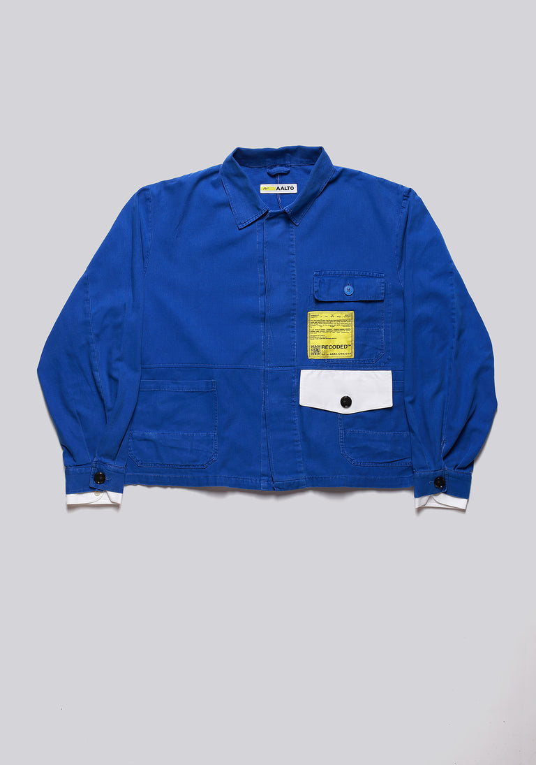 Cropped Worker Blue Jacket
