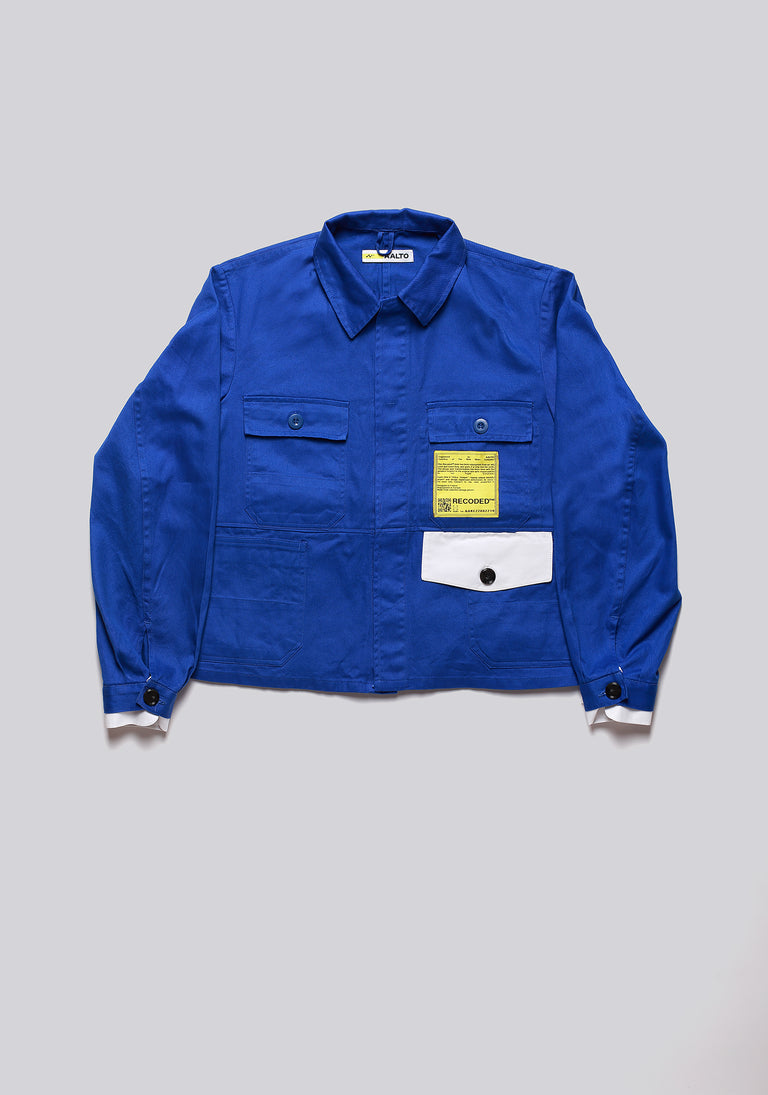 Cropped Worker Blue Jacket