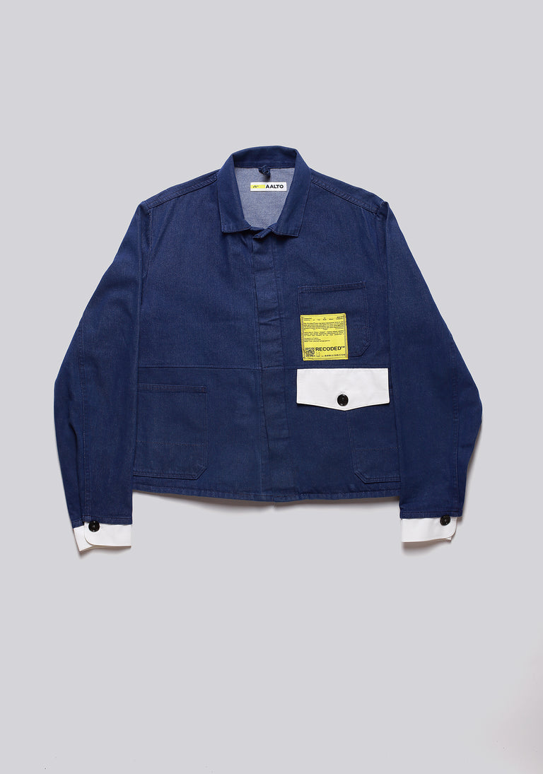 Cropped Worker Blue Jacket