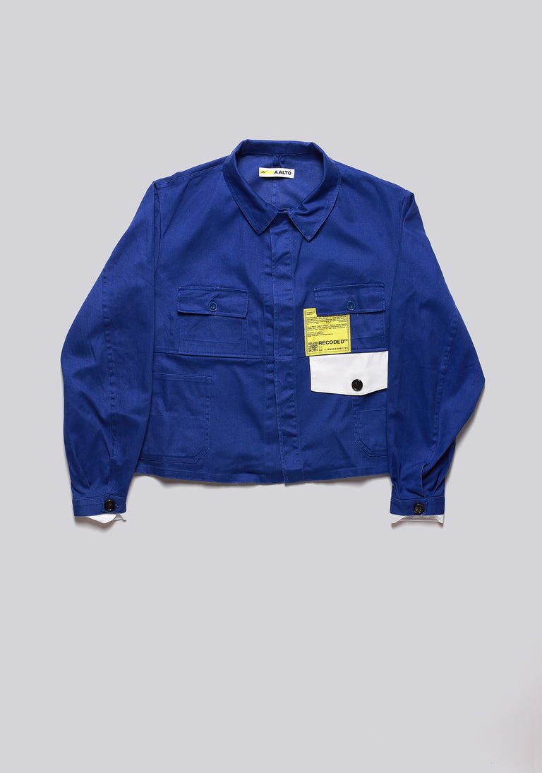 Cropped Worker Blue Jacket