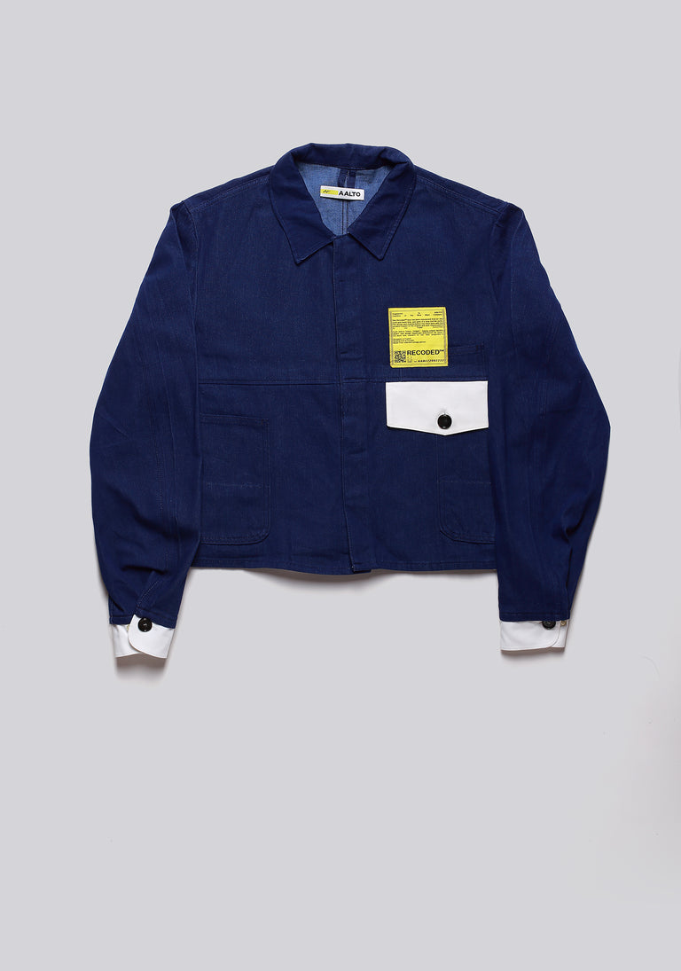 Cropped Worker Blue Jacket