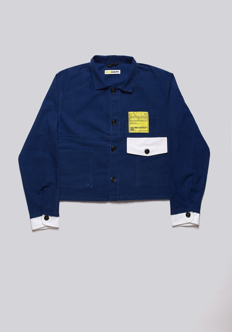 Cropped Worker Blue Jacket