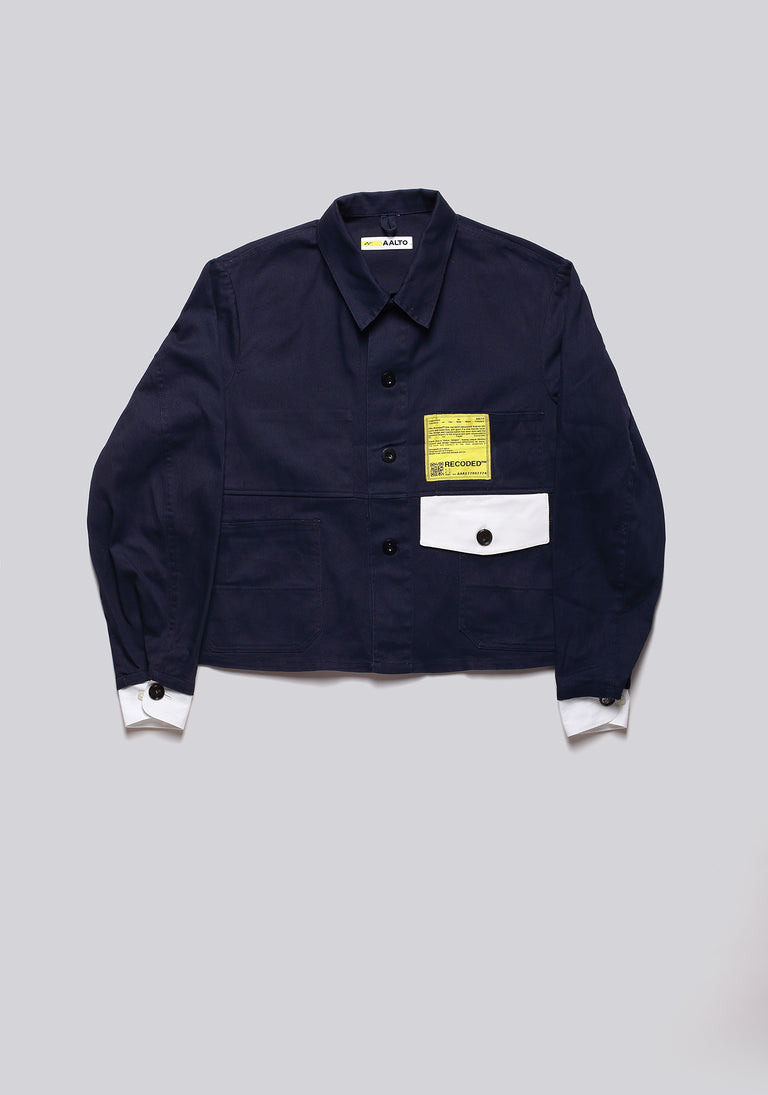 Cropped Worker Blue Jacket
