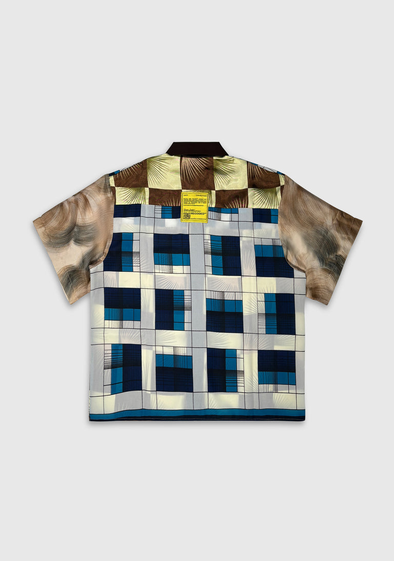 Patchwork Scarf Shirt