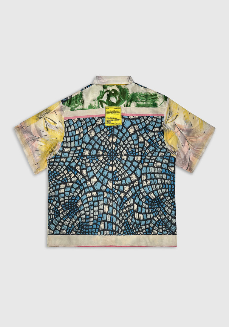 Patchwork Scarf Shirt