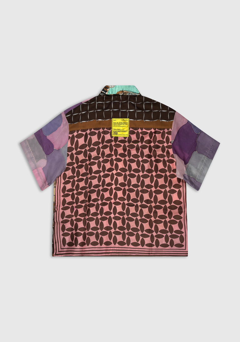 Patchwork Scarf Shirt