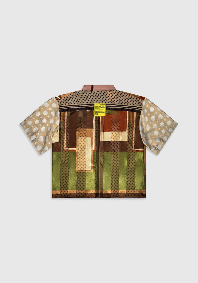 Patchwork Scarf Shirt
