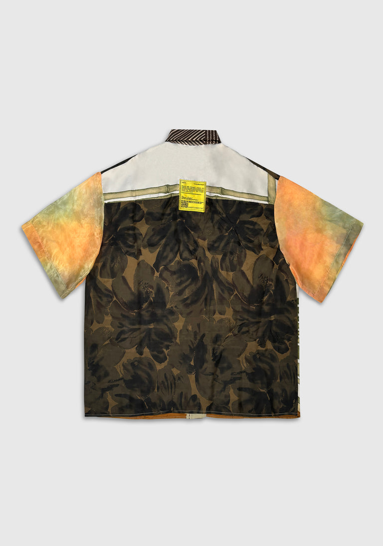 Patchwork Scarf Shirt