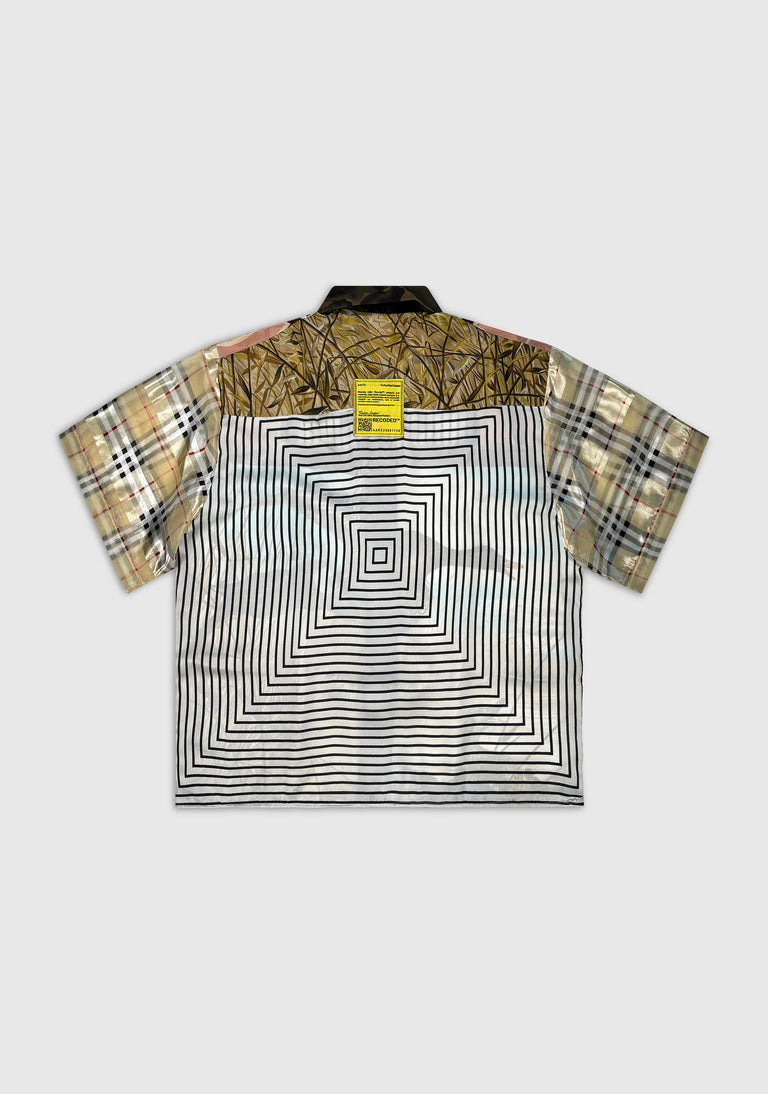 Patchwork Scarf Shirt