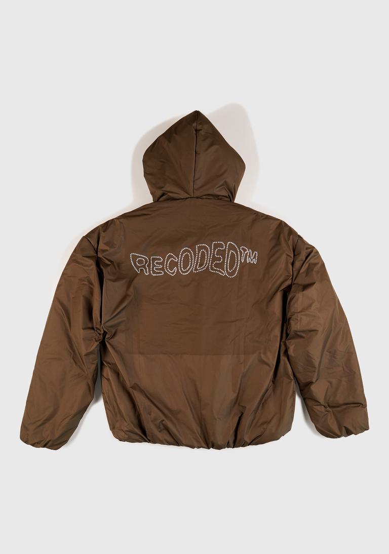 Double Nylon Zip Hoodie