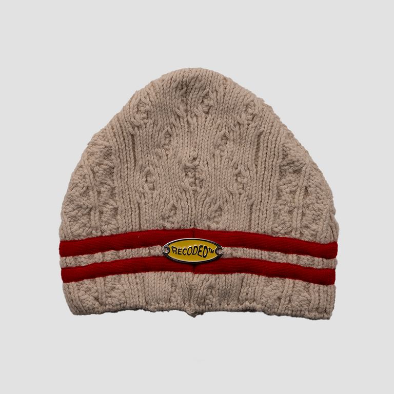 REVERSE CABLE KNIT BEANIE