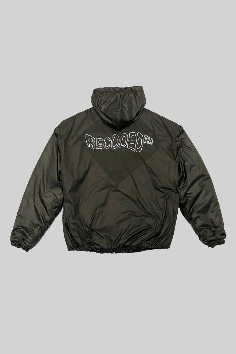 Double Nylon Zip Hoodie