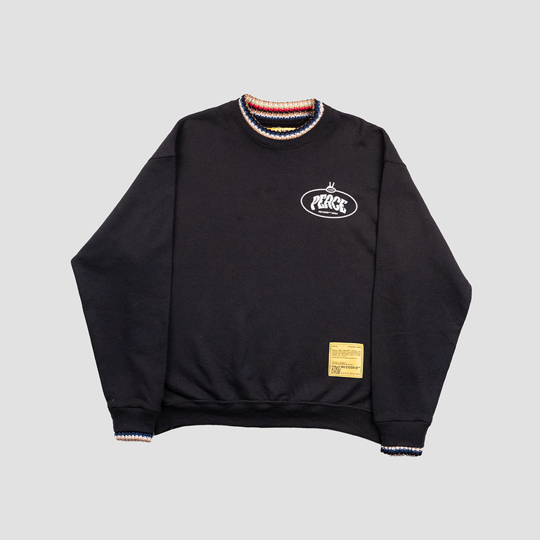 DESTROY STRIPE RIB SWEATSHIRT