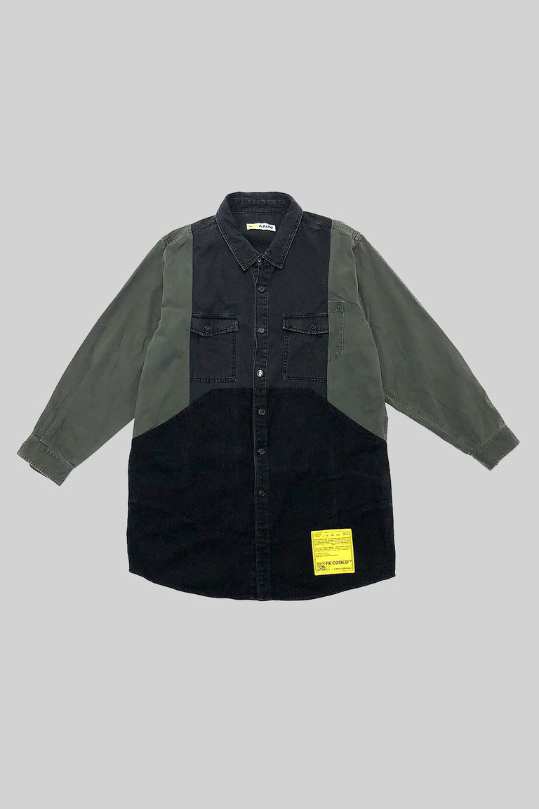 Mix Shirt Dress Heavy Cotton