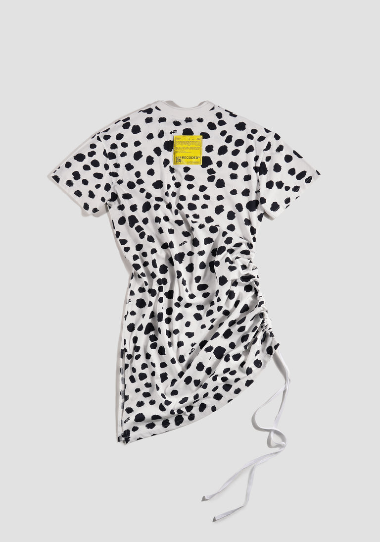 RE/DOT PRINTED T-SHIRT DRESS