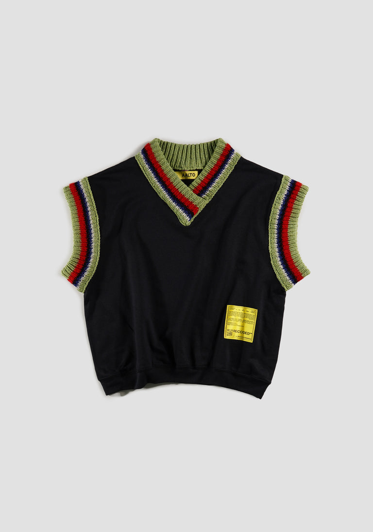 VEST KNIT RIB SWEATER VEST