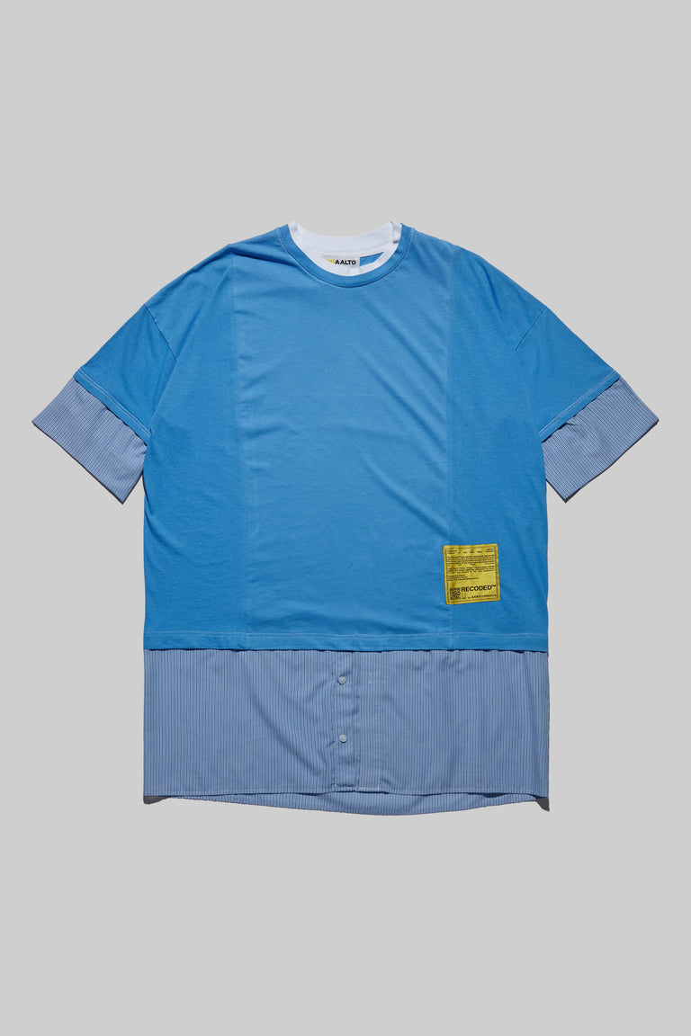 Unica Semper' Oversize Layered Shirt Tee