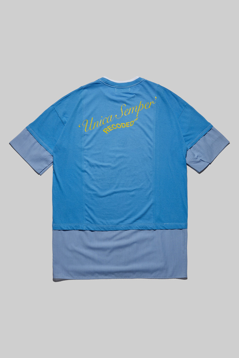 Unica Semper' Oversize Layered Shirt Tee