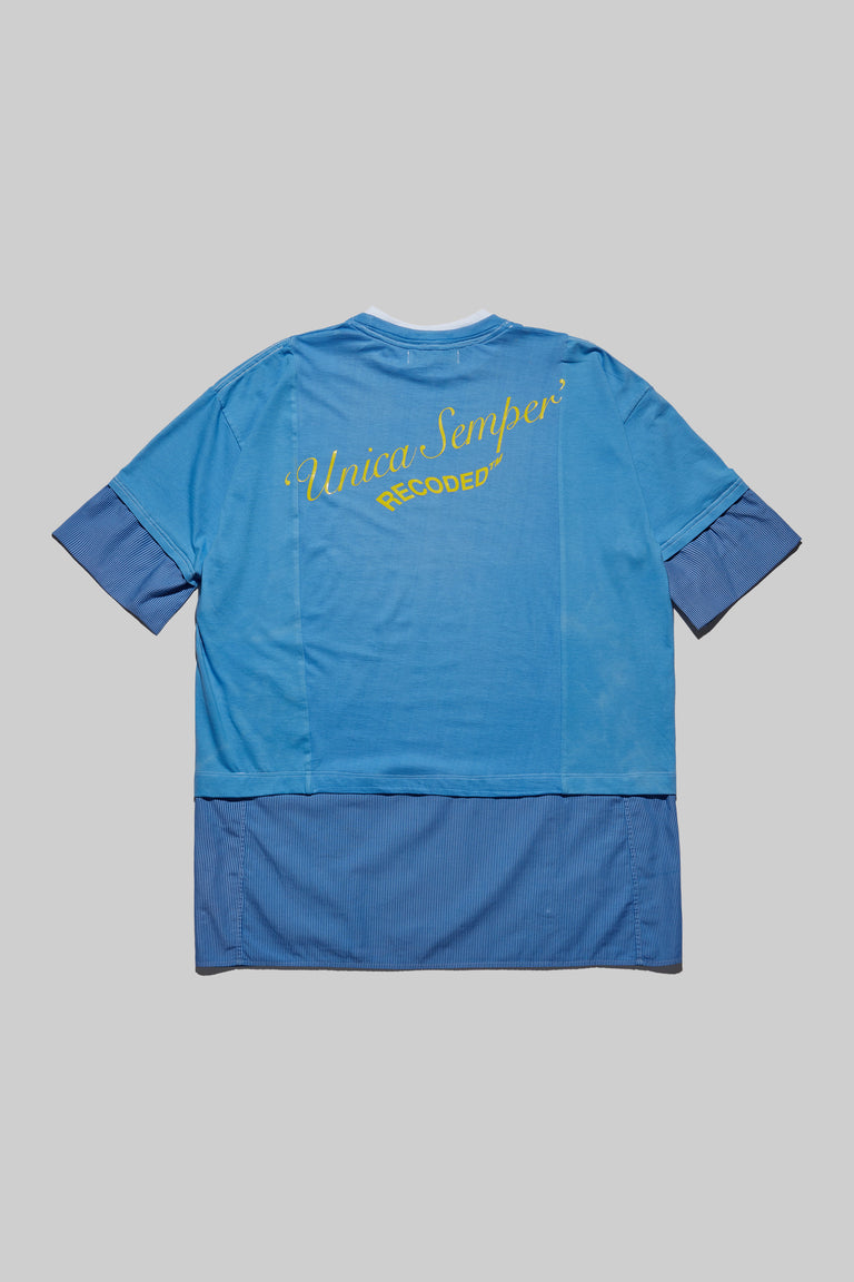 Unica Semper' Oversize Layered Shirt Tee
