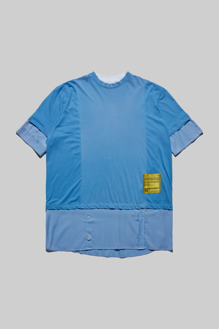 Unica Semper' Oversize Layered Shirt Tee