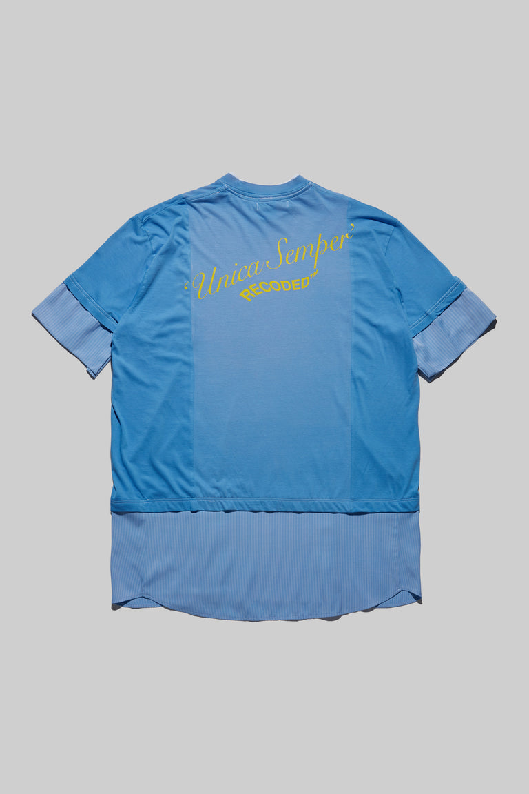 Unica Semper' Oversize Layered Shirt Tee
