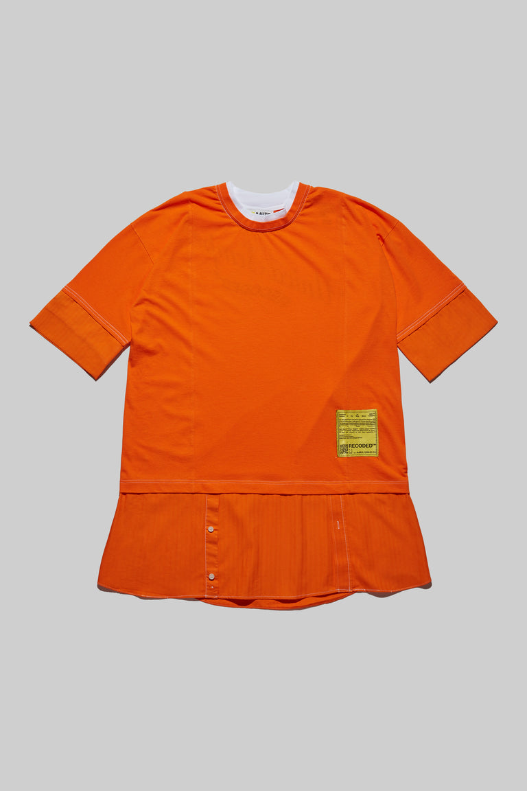 Unica Semper' Oversize Layered Shirt Tee