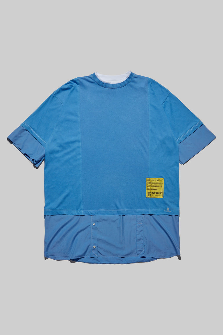 Unica Semper' Oversize Layered Shirt Tee