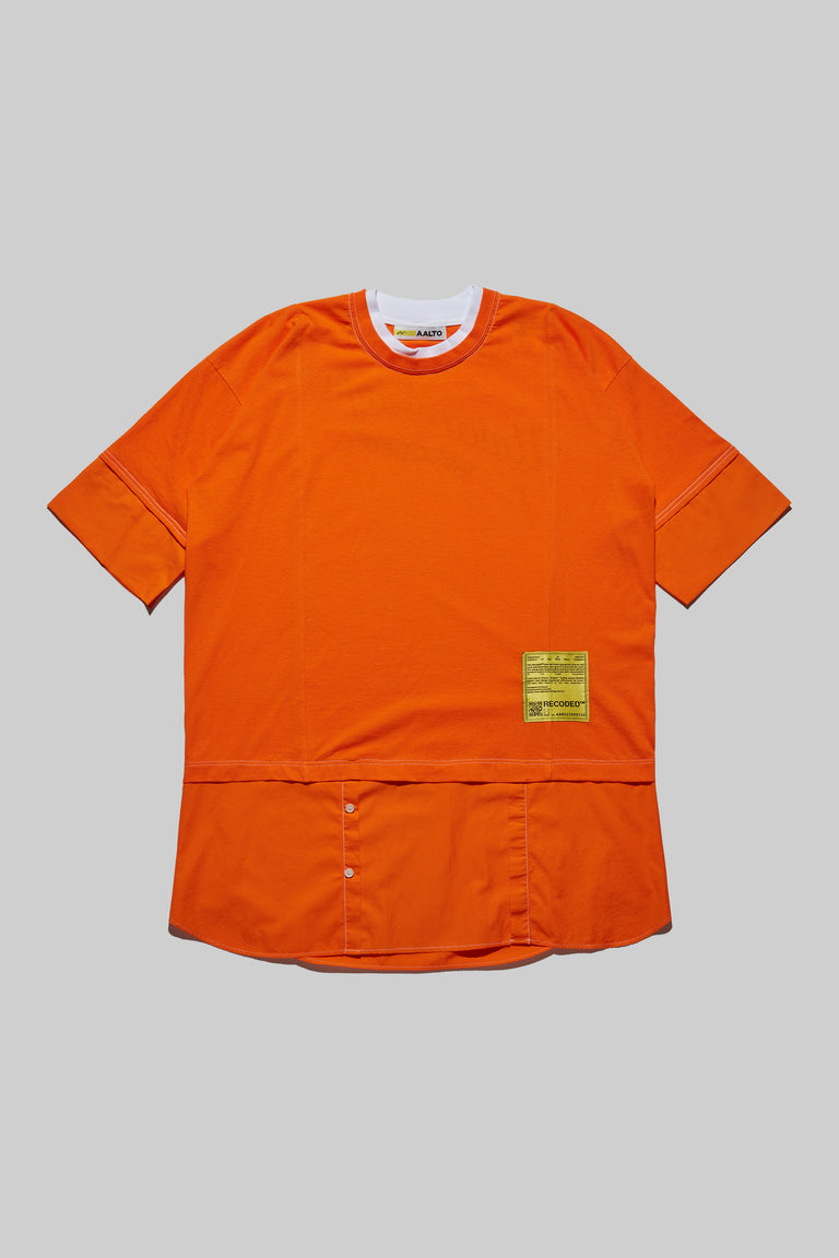 Unica Semper' Oversize Layered Shirt Tee