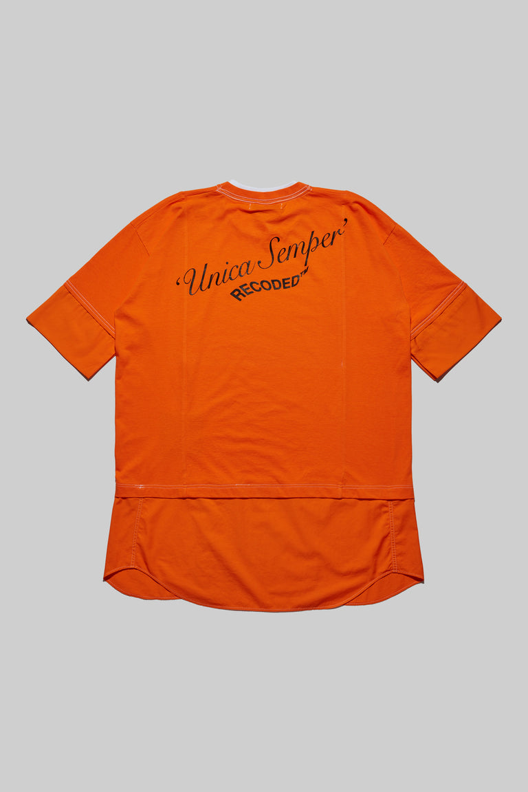 Unica Semper' Oversize Layered Shirt Tee