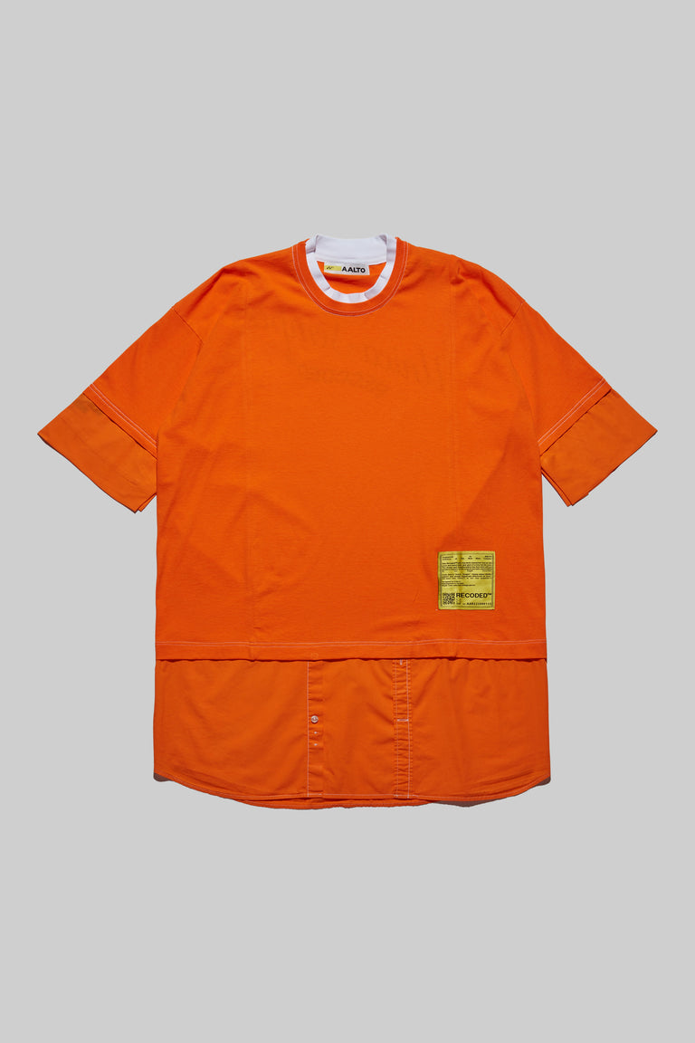 Unica Semper' Oversize Layered Shirt Tee