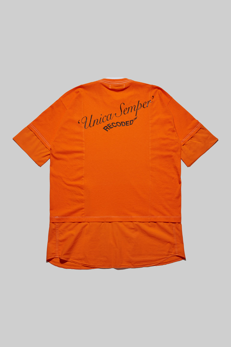 Unica Semper' Oversize Layered Shirt Tee