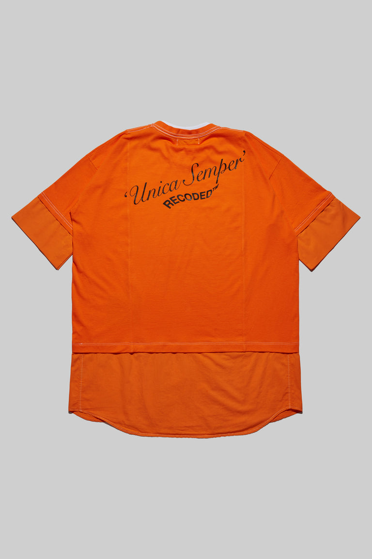 Unica Semper' Oversize Layered Shirt Tee