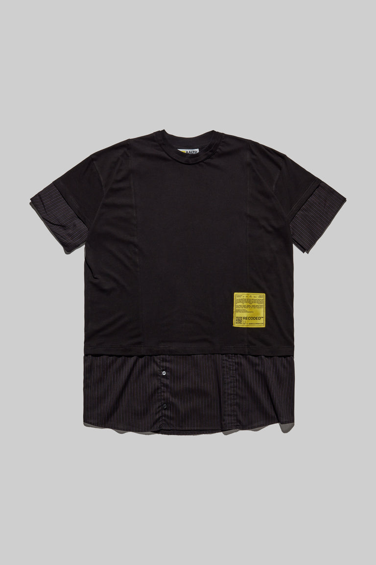 Unica Semper' Oversize Layered Shirt Tee