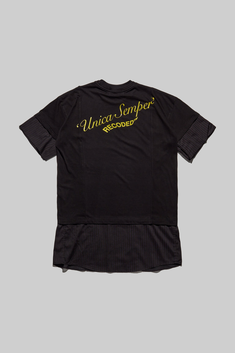 Unica Semper' Oversize Layered Shirt Tee